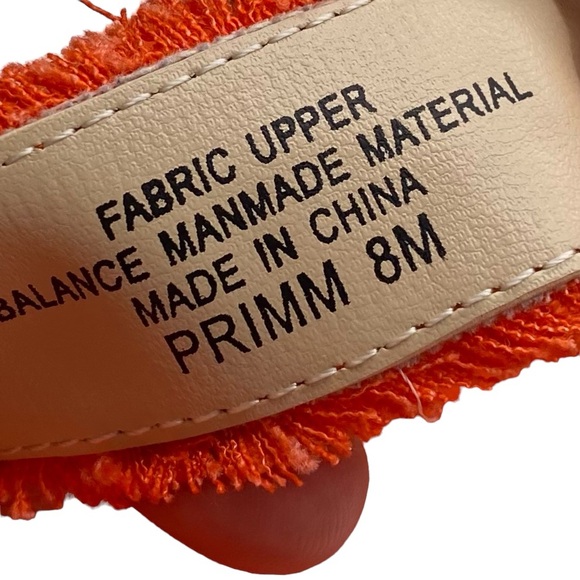 Violet & Red Womens Sandals Primm Orange Slide Fabric Colorful Casual Size 8 - Picture 6 of 9